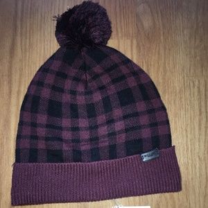 COACH Plaid Pom Pom Hat